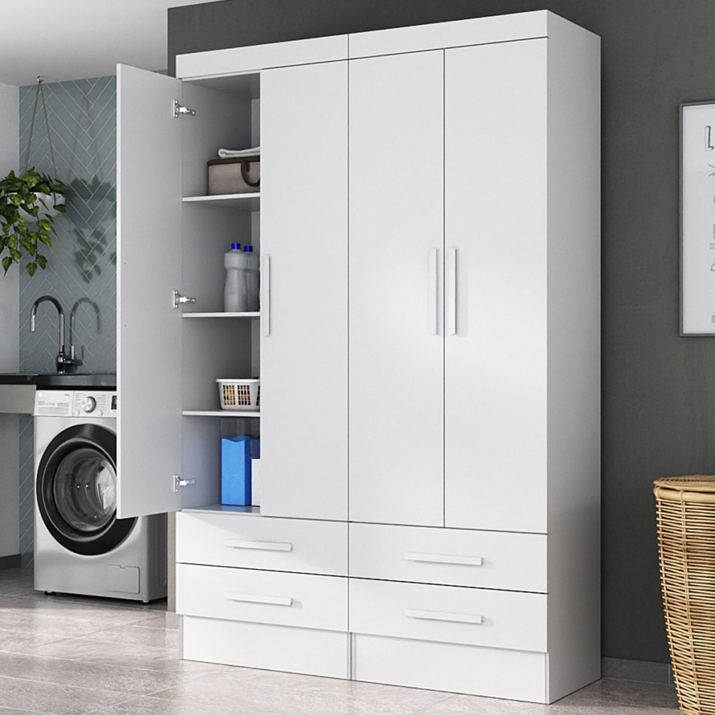 Armário Multiuso Modulare 4 Portas 4 Gavetas - Panorama Móveis em Oferta na Shopee