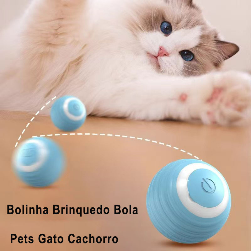 Gato Brinquedo Gravidade Inteligente Rolando Bola Elétrica Provocando Interativos Treinamento De Gatinhos Movime