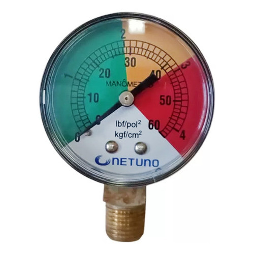 Manometro Netuno Universal Para Filtro De Piscina Valvula De Pressão 60 Psi Manutenção Medidor