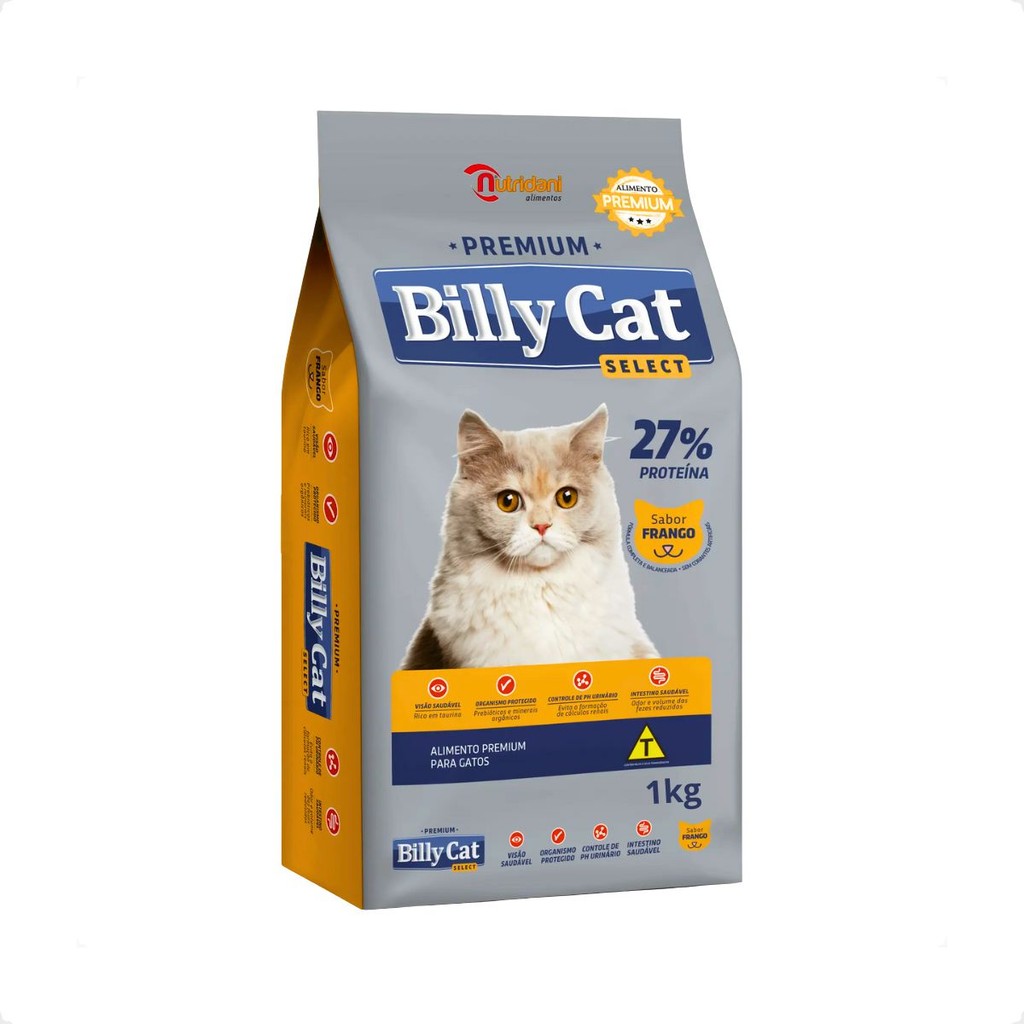 Ração Billy Cat Select Gatos Adultos Frango - 1Kg em Oferta na Shopee