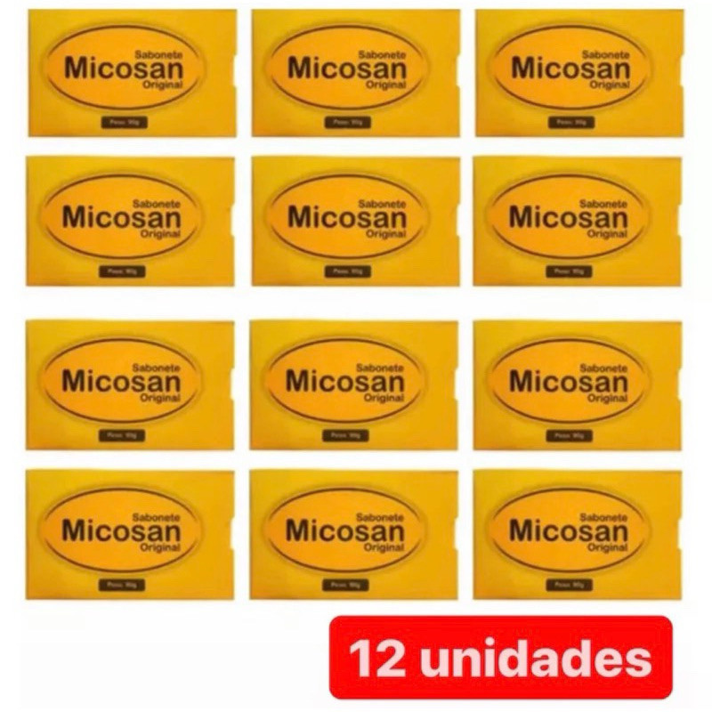 Sabonete em barra micosan 12 unidades clareador de manchas em Oferta na Shopee