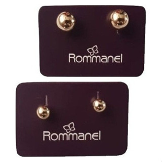 Conjunto 2 Pares Brinco De Bolinha Rommanel Bola Lisa K08 em Oferta na Shopee