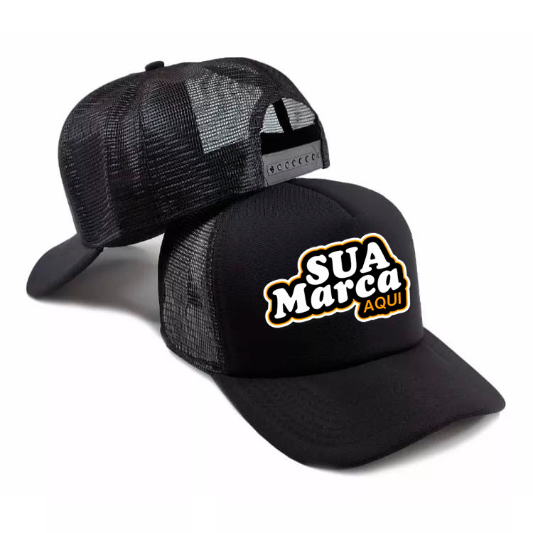 Boné com a sua Marca e Logotipo Personalizado Estampado em Oferta na Shopee