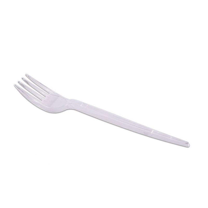 Garfo descartável refeição premium cristal 7040 com 50 unidades PraFesta - Home & Living
