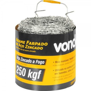 Arame Farpado 250 kgf 250 m Em Aço Zincado P/ Cercas Vonder em Oferta na Shopee