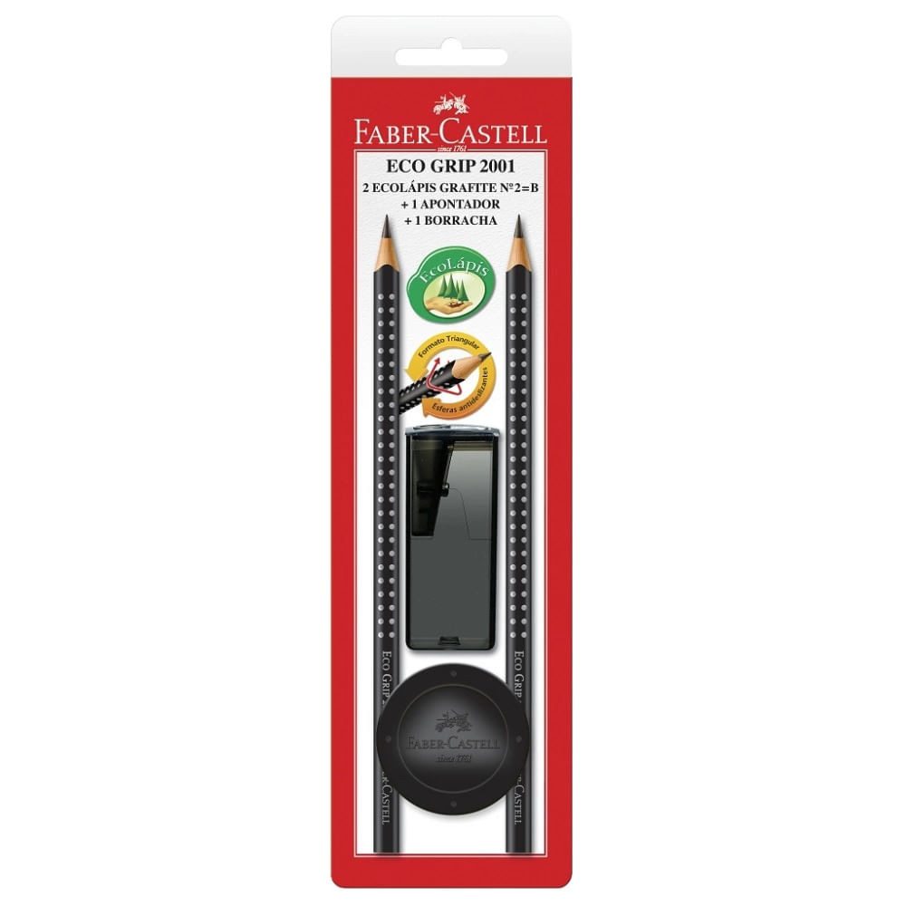 Lápis Grafite Faber Castell Grip Preto - Stationery