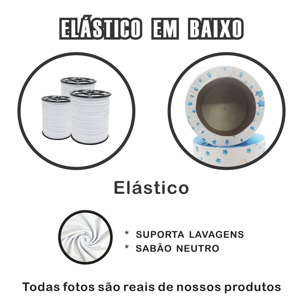 Trio de Capas Para Cilindro Personalizado A PRAZO com Elástico Decorações