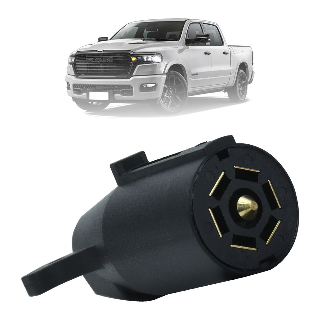 Tomada 7 Vias Para Reboque Dodge Ram 1500 2500 3500 2012 A 2025 Caminhonete Macho Engate Carretinha em Oferta na Shopee