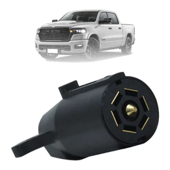 Tomada 7 Vias Para Reboque Dodge Ram 1500 2500 3500 2012 A 2025 Caminhonete Macho Engate Carretinha