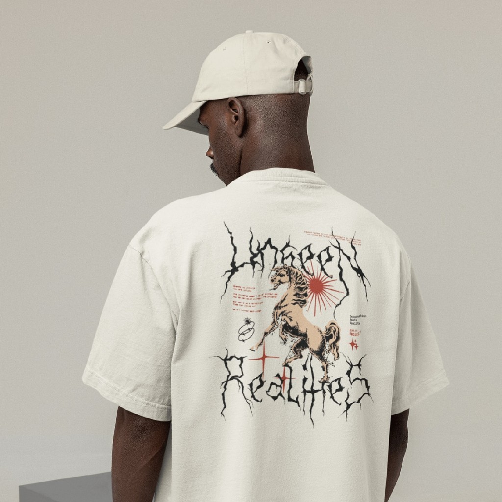 Camiseta Masculina Oversized Camisa Cavalo Streetwear 100% Algodão Blusão Caimento Perfeito