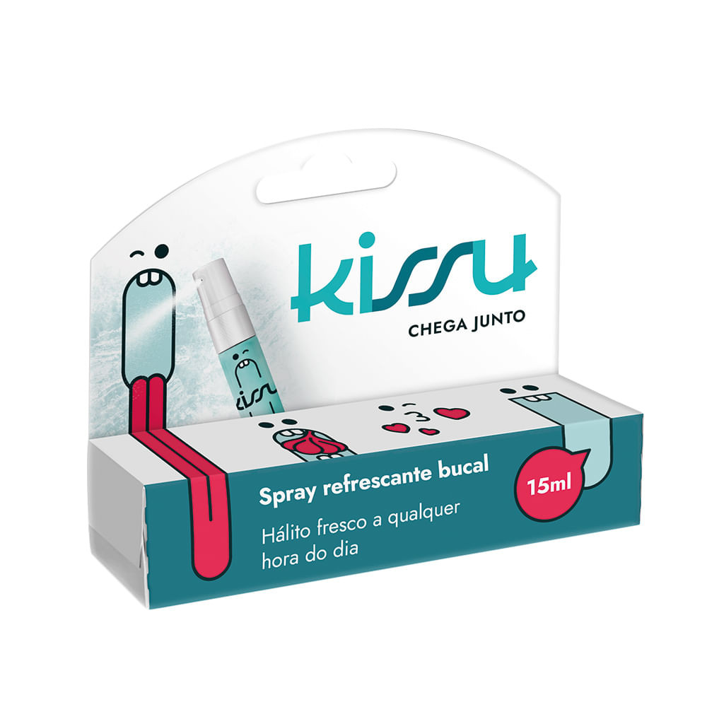 Spray Refrescante Bucal Kissu Chega Junto Ice Frash 15ml - Health