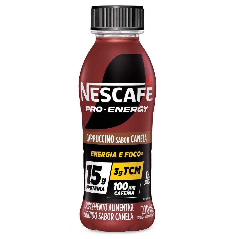 Suplemento Alimentar Nescafé Pro-Energy 15g de Proteína Capuccino Canela 270ml - Food & Beverages