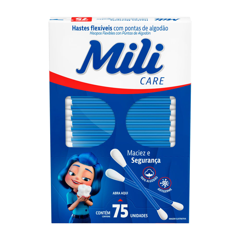 Hastes Flexíveis Mili com 75 Unidades - Health