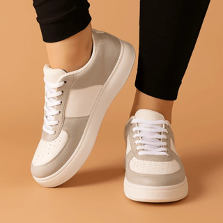 Tênis Feminino Casual Branco Caramelo Confortável Leve e Macio em Oferta na Shopee