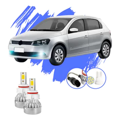 Lâmpada Led Gol 2013 A 2016 Kit H11 V10 - Efeito Xênon