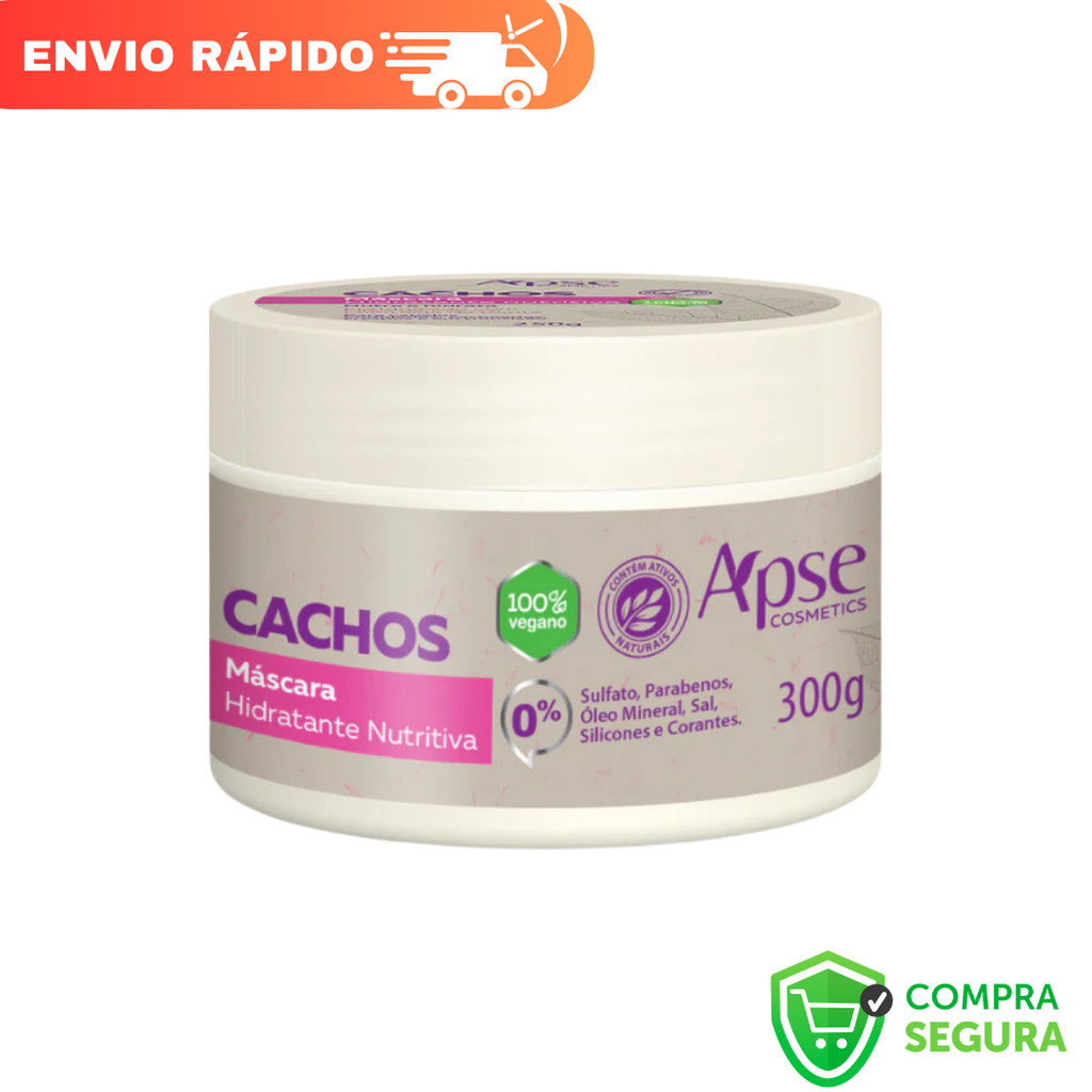 Máscara Cachos Hidratante Nutritiva 300g - Apse Apice em Oferta na Shopee