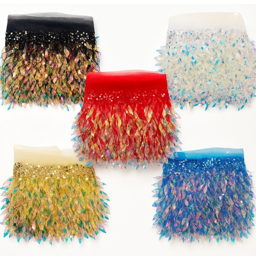 Franja Paetê Glam Furta-cor (escolha A Cor)- Customize Abadás, Fantasias, Roupas - Movimento e Brilho em Oferta na Shopee