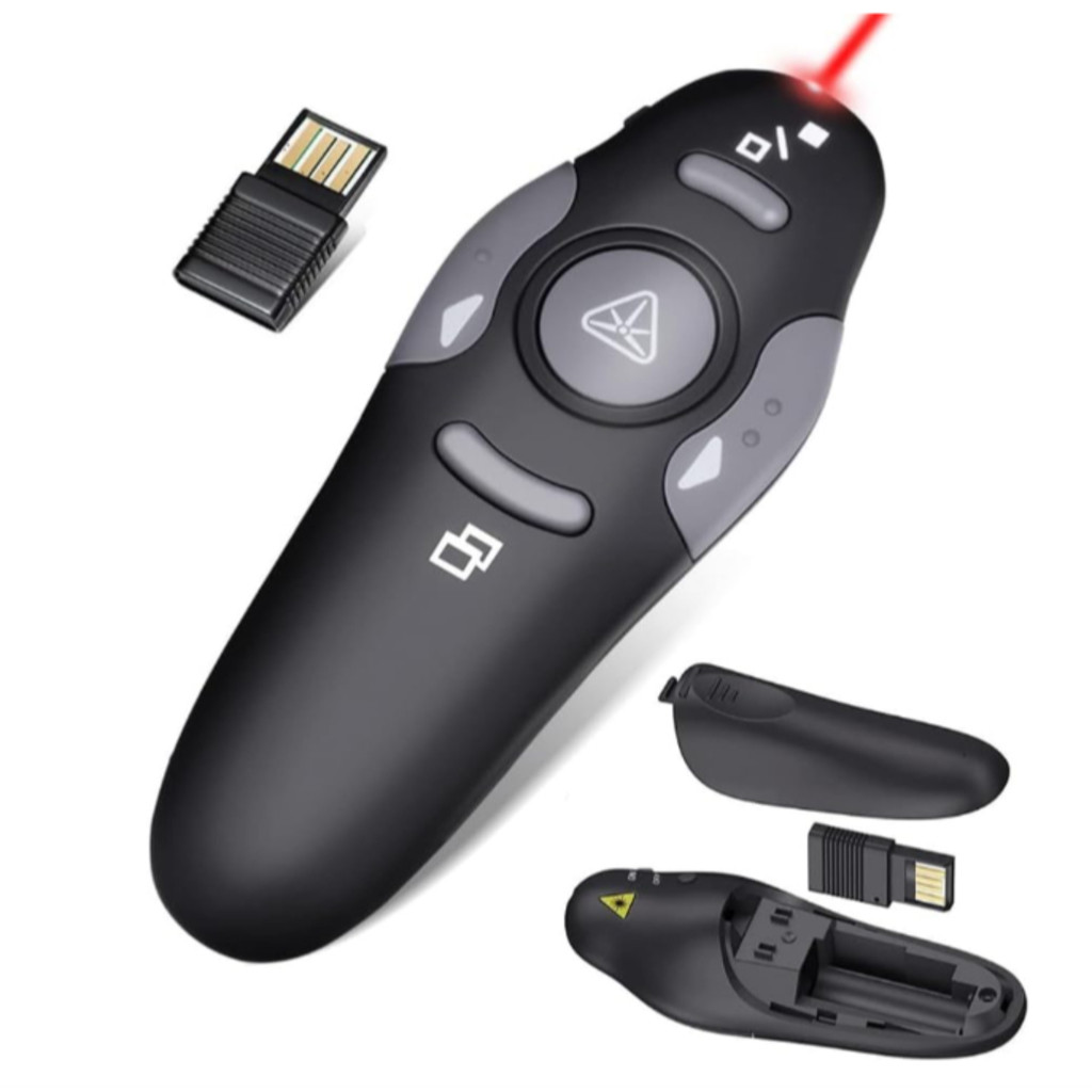 Controle Sem Fio Apresentador Projetor Troca página Caneta Laser Powerpoint Portátil LION SHOP
