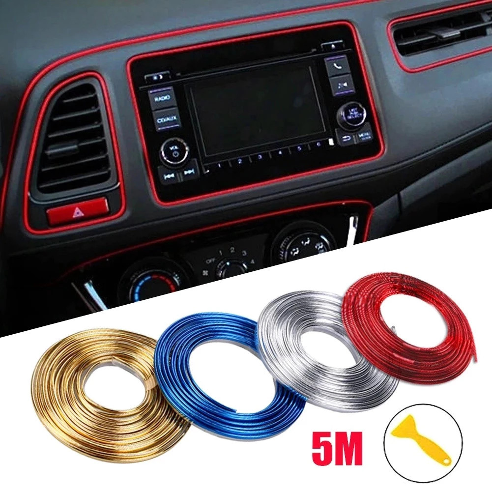 Fita Decorativa Flexível de 5 Metros para o Interior do Carro! em Oferta na Shopee