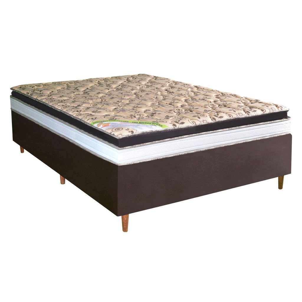 Colchão Casal D33 Dallas + Base 138x188x60 em Oferta na Shopee