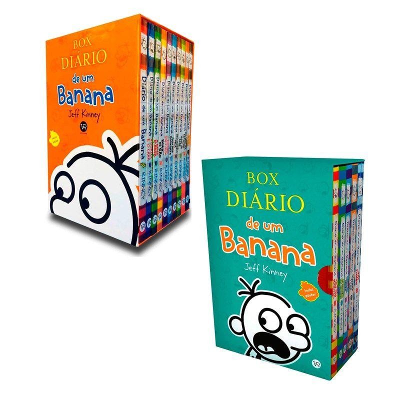 Kit Box Diário de Um Banana com 02 Box - Vol 01 a 10 e Vol 11 a 15 - Capa Mole - Autor: Jeff Kinney