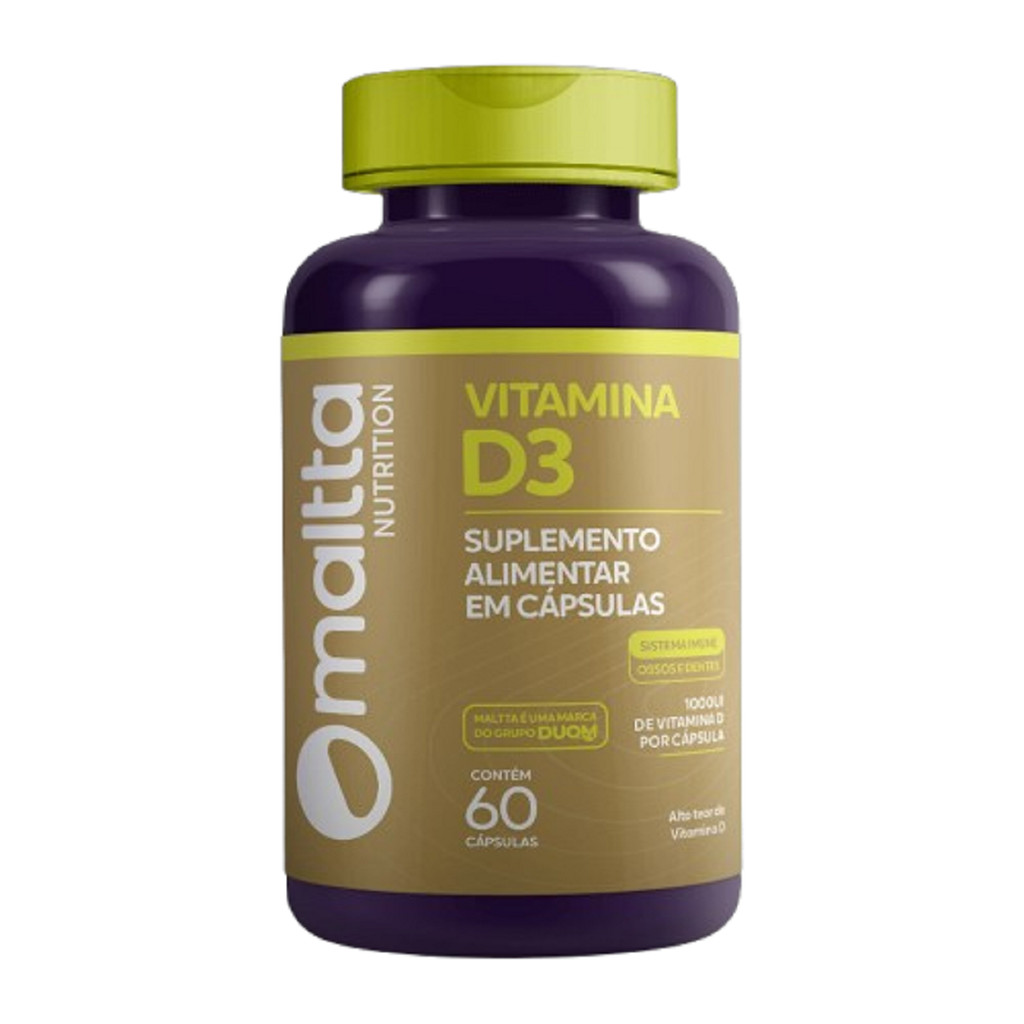 Suplemento de Vitamina D 1.000UI Com 60 Cápsulas - Maltta/Duom