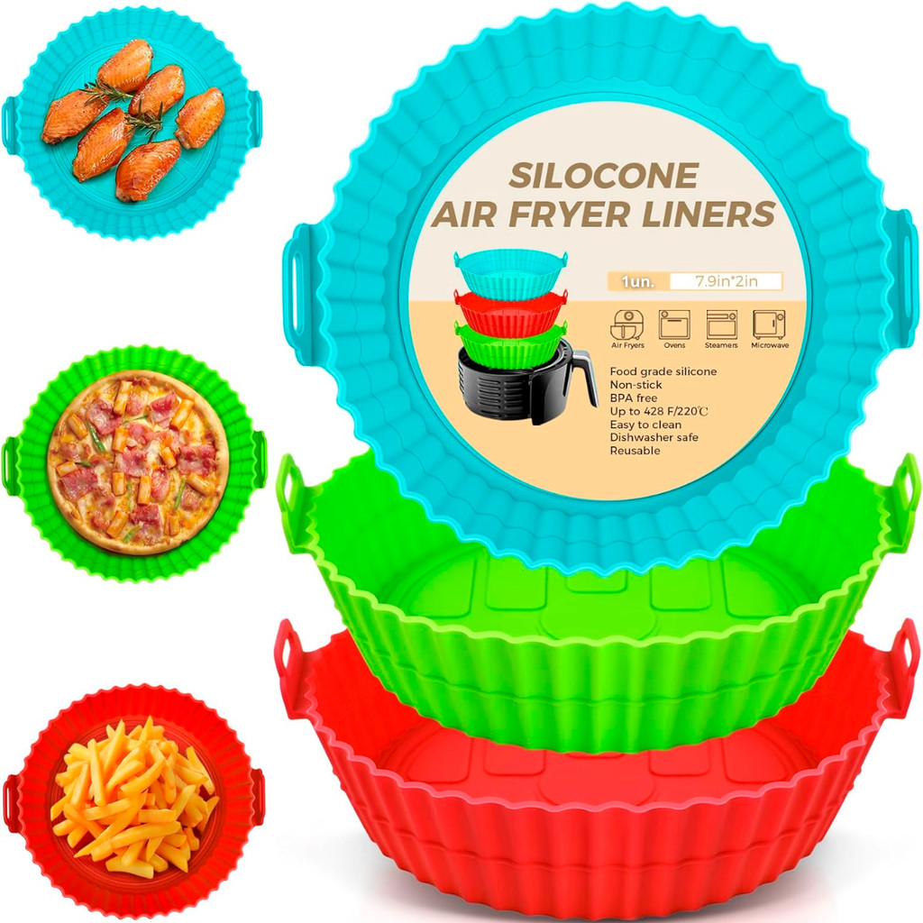 Air Fryer Forma Silicone Assadeira Forno Microondas Proteção Certa Ex Decor em Oferta na Shopee