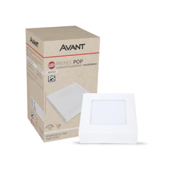 Painel Led Pop Quadrado Sobrepor 12W 6500k 15x15 Br Avant