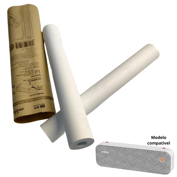 Papel Térmico Impressora Peripage A40 A4 21x30 - 2 Rolos papel A4 em Oferta na Shopee