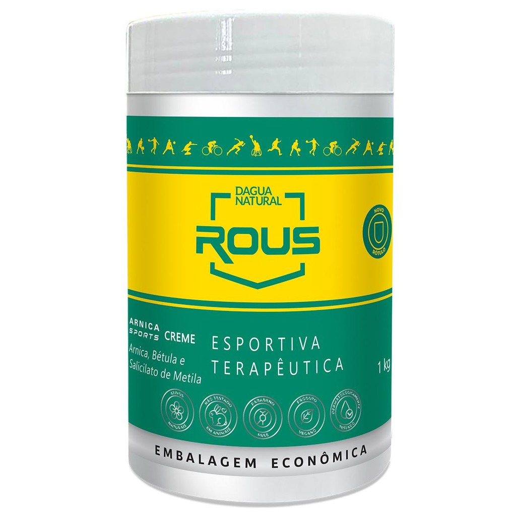 Pote Creme de Massagem Esportiva Dagua Natural Arnica Sports 1kg Relaxante e Terapêutico em Oferta na Shopee