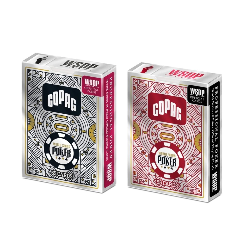 Kit 2 Peças Baralho WSOP Single Deck Verso Vermelho/Preto Copag - 35852