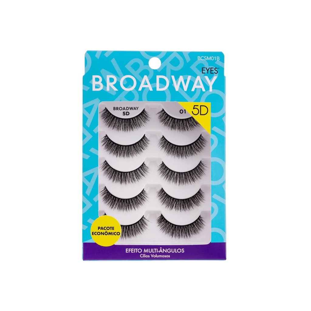 Broadway Cilios 3D Sinteticos 01 C/5