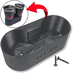 PORTA COPOS DUPLO UNIVERSAL CONSOLE AUTOMOTIVO CENTRAL CARRO COM COMPARTIMENTO PARA OBJETOS