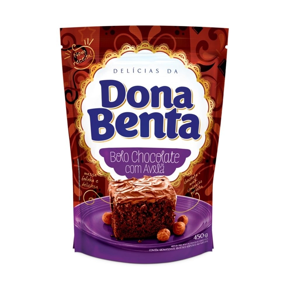 Mistura para Bolo Dona Benta Chocolate com Avelã 450g - Embalagem com 12 Unidades em Oferta na Shopee