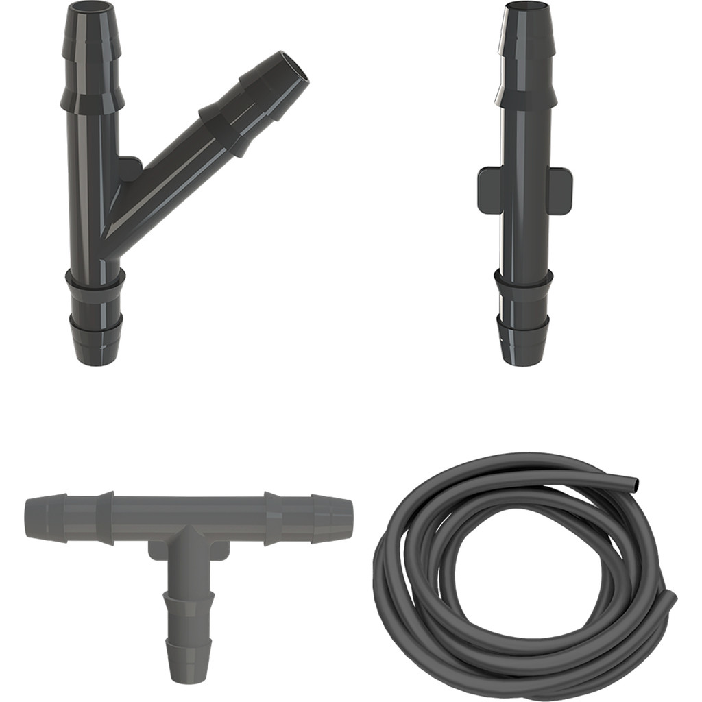 Kit Grampo Presilha 4 Peças Conectores + 3M Mangueira Borracha Água Parabrisa Universal