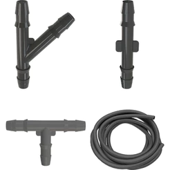 Kit Grampo Presilha 4 Peças Conectores + 3M Mangueira Borracha Água Parabrisa Universal