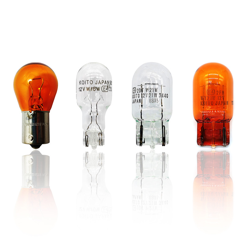 KOITO PY21W W21W WY21W T15 W16W T20 W21/5W HB3 12V Luz Âmbar Padrão Original Lâmpada Halógena Para Carro (1 lampada)