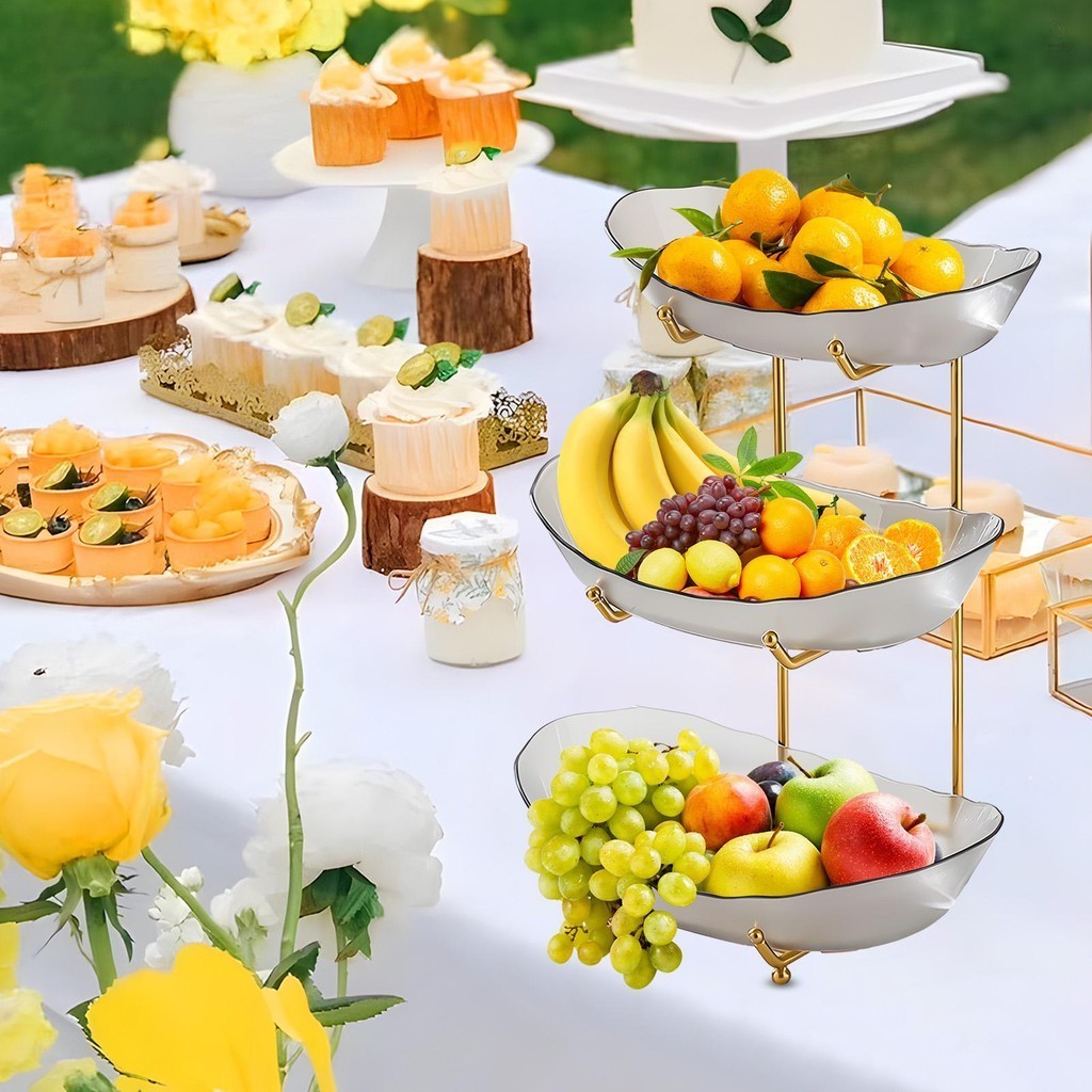 Fruteira de Mesa /Fruteira Para  De Cozinha/Cesta De Frutas De 3 Camadas /Tigelas Servir E...