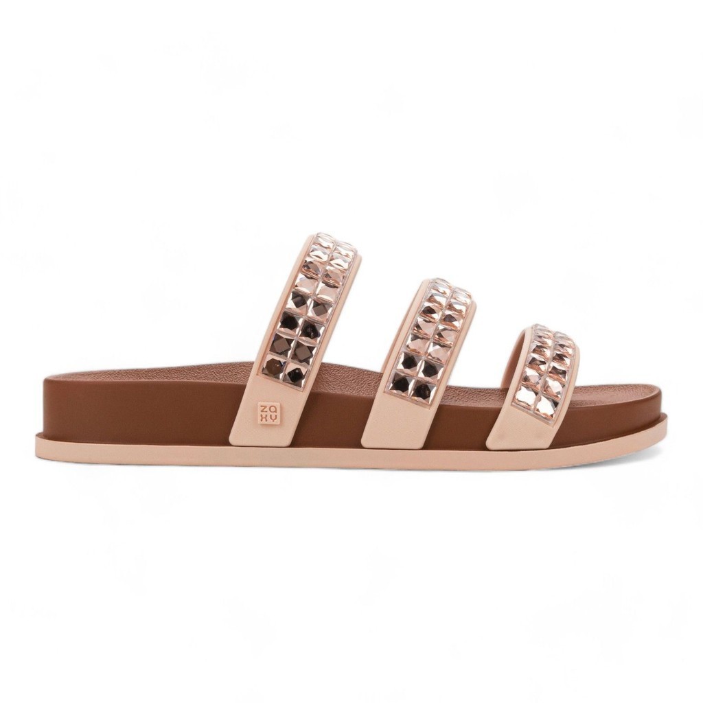 Chinelo Slide Feminina Zaxy Cristal