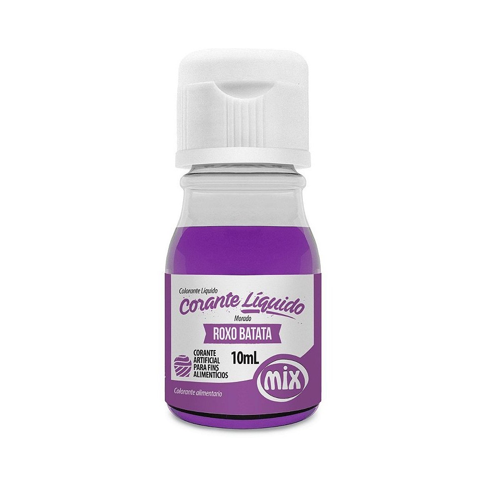 Corante Liquido Roxo Batata 10ml Mix