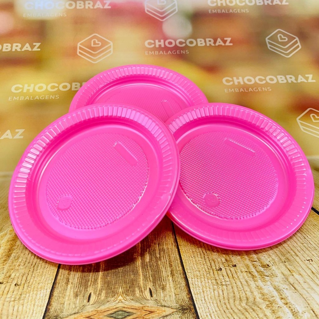 50~250 PRATO 15cm ANIVERSARIO ROSA CHICLETE BELLO FESTA - Home & Living