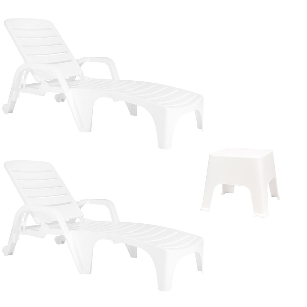 Conjunto 2 Espreguiçadeiras Copacabana + Mesa Sunset - Home & Living