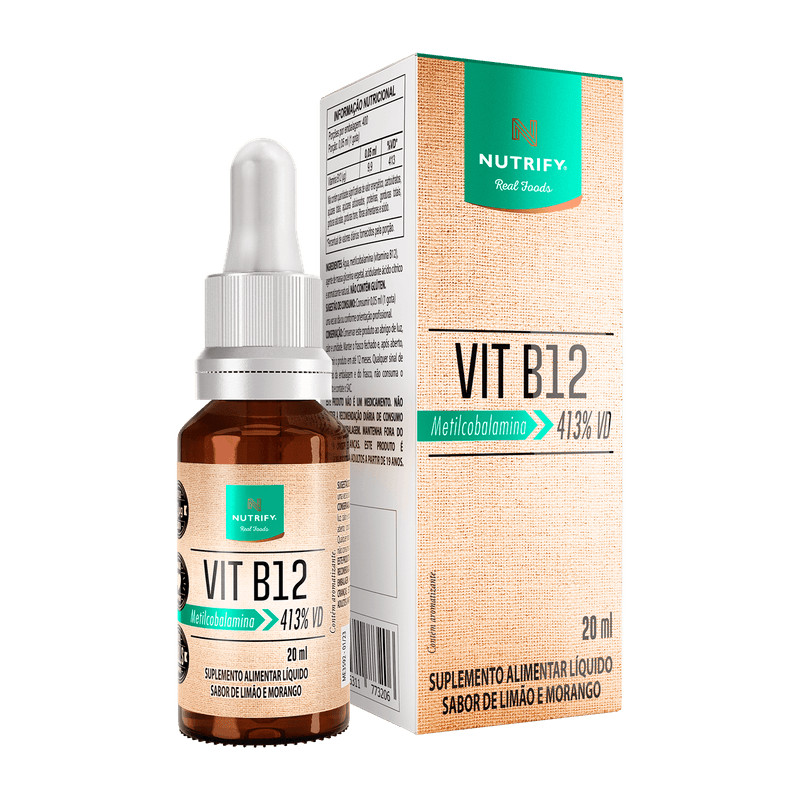 Vitamina B12 Em Gotas - Nutrify 20ml Metilcobalamina