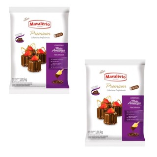 KIT C/2 COBERTURA PREMIUM MAVALERIO GOTAS 1,010KG MEIO AMARGO em Oferta na Shopee