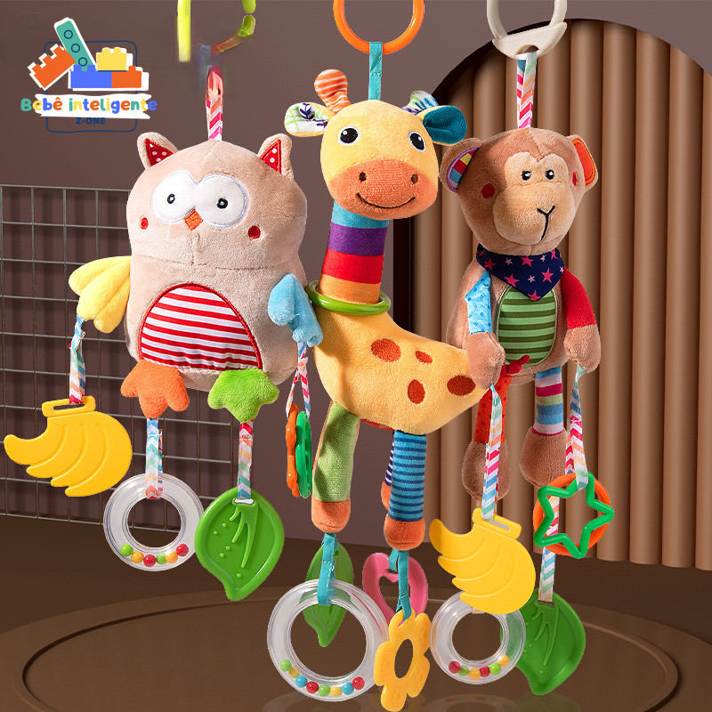 Carrinho De Bebê Recém-Nascido Pingente De Vento Cama Sino Pendurado Rattles Plush Brinque...