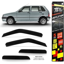 Calha Chuva Defletor TG Poli Fiat Uno / Premio / Elba 1985 à 2011 Mille 2012 2013 - 4 Portas