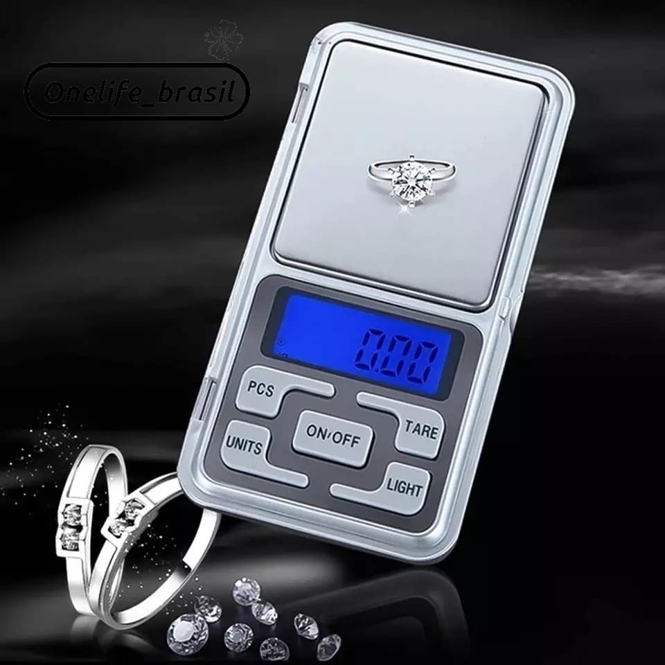 Kit 2 Mini balança digital de precisão de 0.1 a 500gr para joias ouro farmácia e outros — imagem 2 de 2