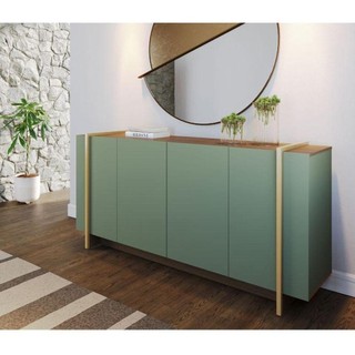 Aparador Para Sala Buffet Ambiente Copacabana Hortelã Amêndoa - Colibri em Oferta na Shopee