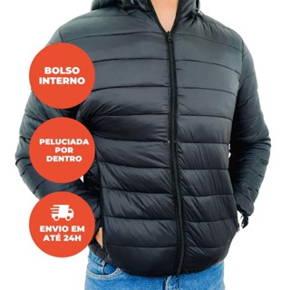 Jaqueta Masculina Bobojaco Puffer Capuz Removível Peluciada   05# em Oferta na Shopee