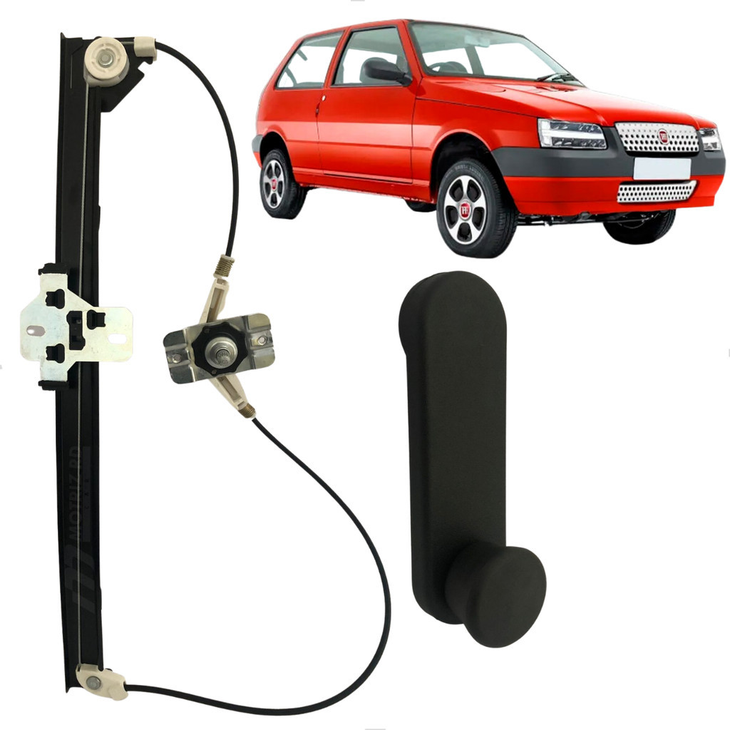 Máquina Vidro Uno Manual 2 Portas Lado Direito 1985 A 2013 em Oferta na Shopee